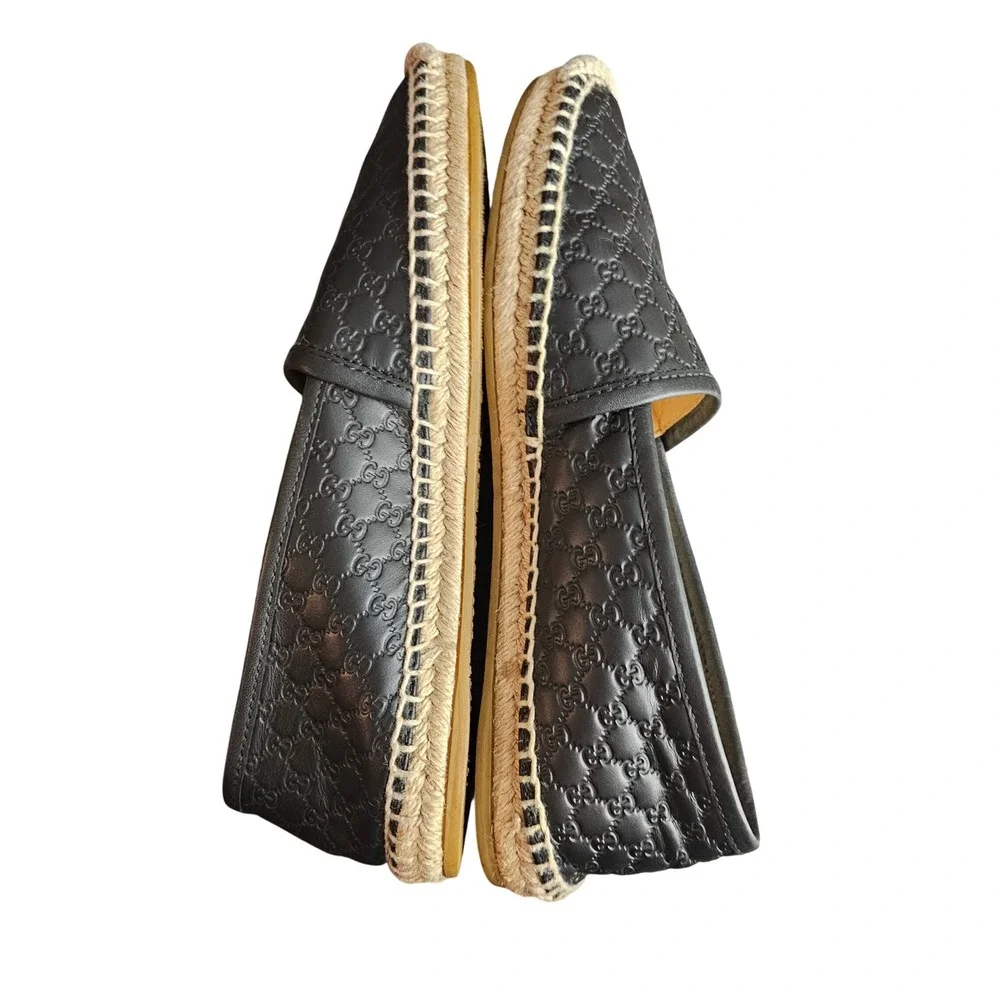Gucci Microguccissima Signature Espadrilles Size 36 US 6 Color Black